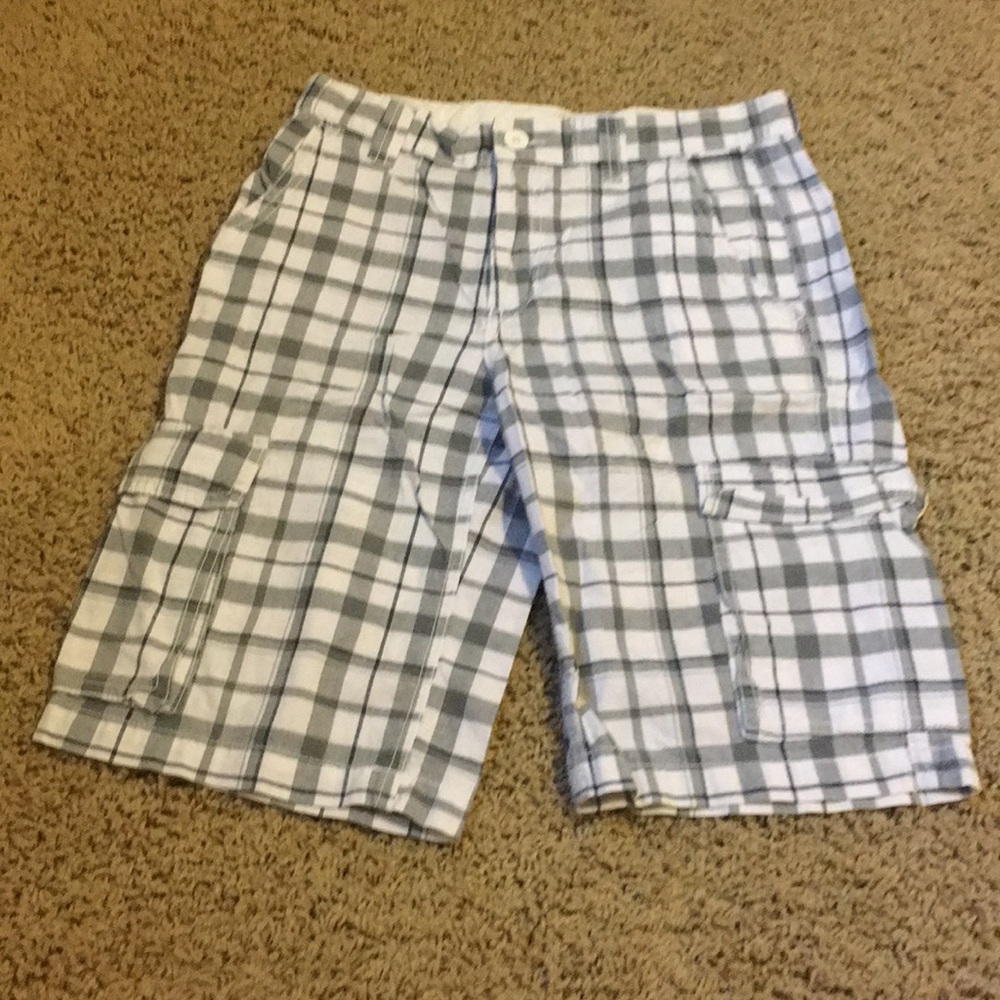 Old Navy Boys plaid cargo shorts